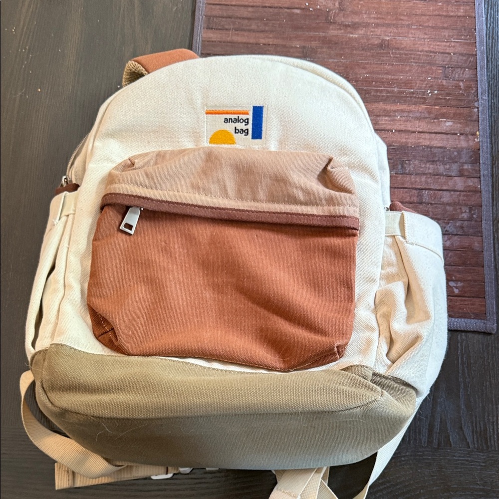 Analog Company No15  Tan and Brown Backpack